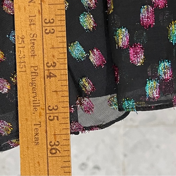 Marchesa Notte Black Dress Women's Multicolor Polka Dot Size 4 - Picture 14 of 14